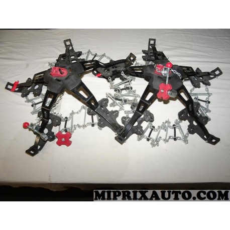 Paire chaines neige OCCASION INCOMPLET Maggigroup original OEM 212/49 inconnu en l'état sans réclamation 