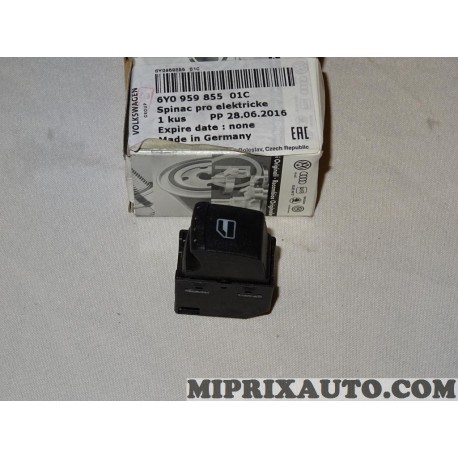 Interrupteur bouton commande leve vitre electrique Volkswagen Audi Skoda Seat original OEM 6Y095985501C 