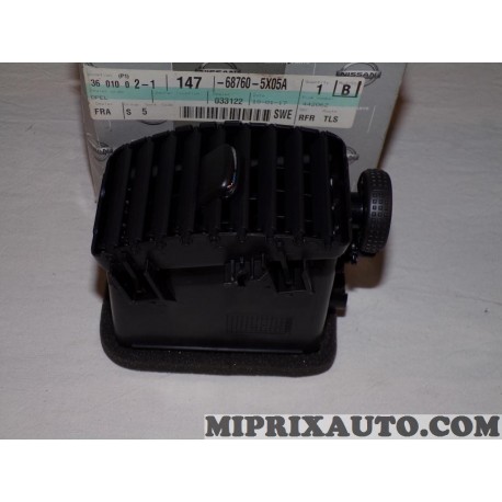 Diffuseur air chauffage ventilation tableau de bord droit Nissan Infiniti original OEM 687605X05A pour nissan navara D40 partir 