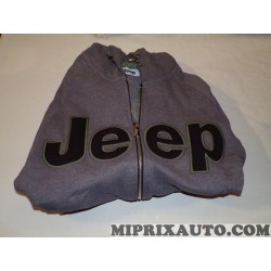 Sweat zippé à capuche homme gris taille M Jeep Dodge Chrysler original OEM 6001099232 