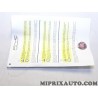 Notice supplémentaire Fiat Alfa Romeo Lancia original OEM 60397685 pour fiat 500C 500 cabriolet