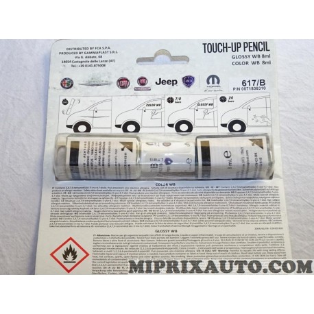 Stylo retouche peinture 617/B PKG 06/2018 Fiat Alfa Romeo Lancia original OEM 71808310 