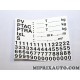 Autocollant sticker plaquette element chiffres et PV PTAC PTRA DIV OEM 50511