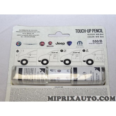 Stylo retouche peinture 550/B PKG 01/2018 Fiat Alfa Romeo Lancia original OEM 71808290 