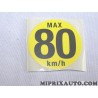 Etiquette 80 KM/H MAX roue jante Opel Chevrolet original OEM 13267271