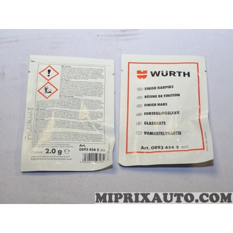 1 Pochette 2 grammes resine de finition Wurth Opel Chevrolet original OEM 08934582 