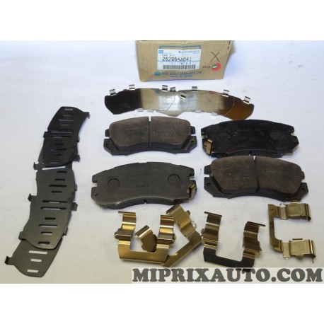 Jeux 4 plaquettes de frein Subaru original OEM 26296AA01 