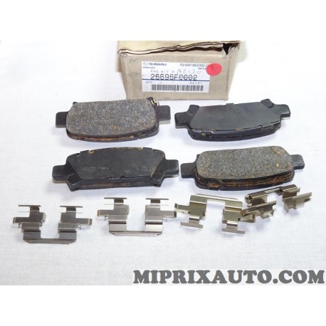 Jeux 4 plaquettes de frein Subaru original OEM 26696FC002 26696AE020