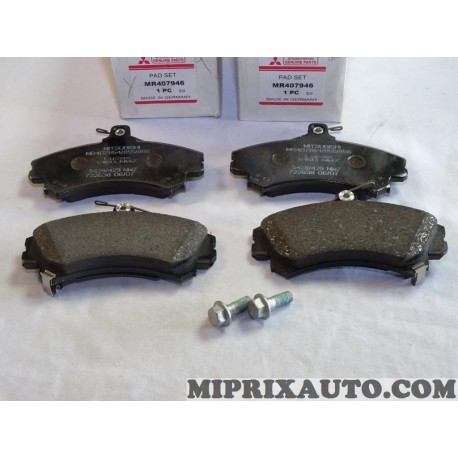 Jeux 4 plaquettes de frein Mitsubishi original OEM MR407946 