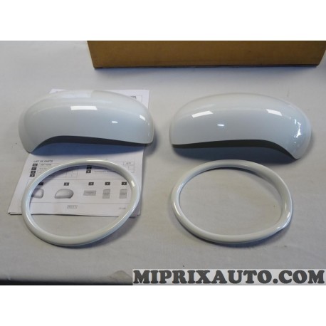 Pack coques calotte retroviseur avec contour phare antibrouillard blanc Nissan Infiniti original OEM KE6001K001WH KE600-1K001-WH