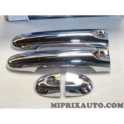 Paire coques recouvrement poignées de porte chrome Nissan Infiniti original OEM KE6051K052 KE605-1K052 