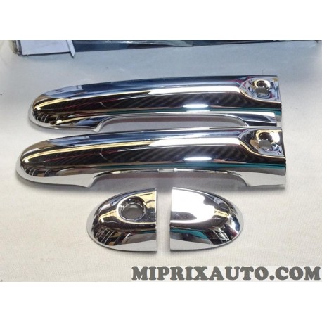 Paire coques recouvrement poignées de porte chrome Nissan Infiniti original OEM KE6051K052 KE605-1K052 