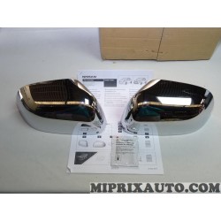 Paire coques calotte retroviseur chrome Nissan Infiniti original OEM KE9601H000 KE960-1H000 pour nissan micra K13 partir de 2010