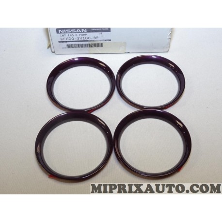 Kit cerclages contour prune bouche ventilation tableau de bord Nissan Infiniti original OEM KE6003V100BP KE600-3V100-BP pour nis