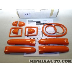 Packs revetements contour habillage interieur poignées de porte orange Nissan Infiniti original OEM KE6003H007OR KE600-3H007-OR 