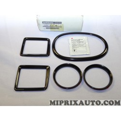 Kit revetements habillage tableau de bord noir metallisé diffuseur air Nissan Infiniti original OEM KE6003H101BK KE600-3H101-BK 