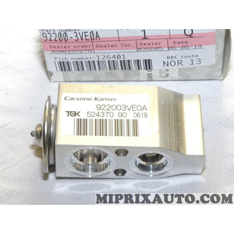 Soupape detendeur climatisation Nissan Infiniti original OEM 922003VE0A 92200-3VE0A 