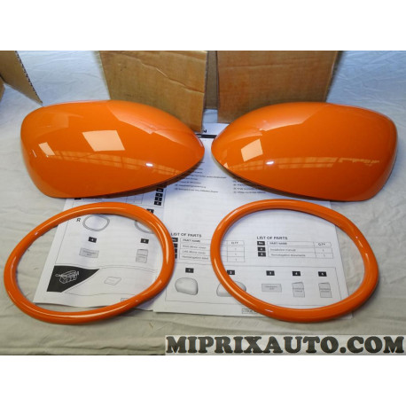 Pack coques calotte retroviseur avec contours phare antibrouillard orange Nissan Infiniti original OEM KE6001K001OR KE600-1K001-