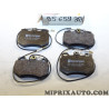 Jeux 4 plaquettes de frein Eurorepar Citroen Peugeot original OEM 95659353