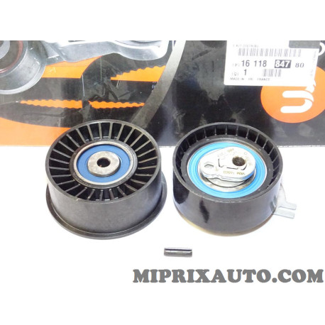 Ensemble galet tendeur + enrouleur courroie de distribution (non incluse) Eurorepar Citroen Peugeot original OEM 1611884780 
