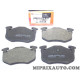 Jeux 4 plaquettes de frein Eurorepar Citroen Peugeot original OEM 1617247980