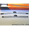 Paire balais essuie glace souple 600mm + 530mm Eurorepar Citroen Peugeot original OEM 1623233980 pour citroen C4 aircross mitsub