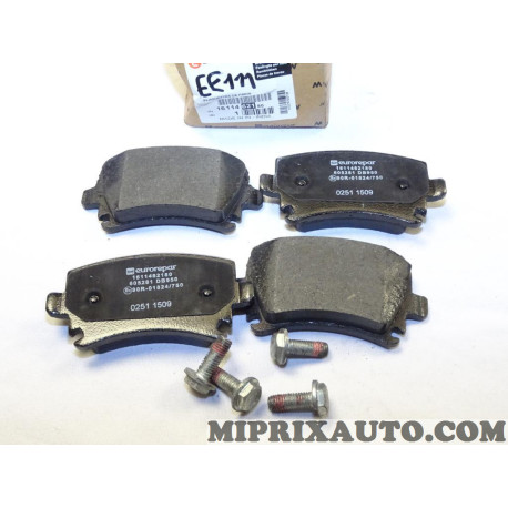 Jeux 4 plaquettes de frein Eurorepar Citroen Peugeot original OEM 1611462180 