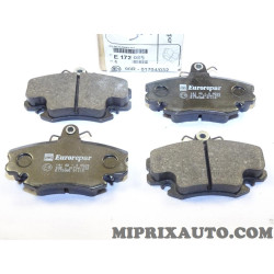 Jeux 4 plaquettes de frein Eurorepar Citroen Peugeot original OEM E172085 