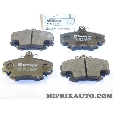 Jeux 4 plaquettes de frein Eurorepar Citroen Peugeot original OEM E172085 