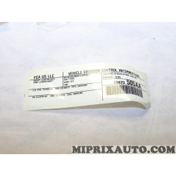 Etiquette information Mopar Jeep Dodge Chrysler original OEM 68470505AA 