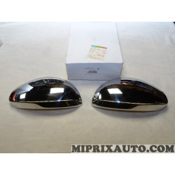 Paire coques retroviseur chrome (Modele expo rayures) Volkswagen Audi Seat Skoda original OEM 5N0072530Q91* pour volkswagen tigu