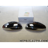Paire coques retroviseur chrome (Modele expo rayures) Volkswagen Audi Seat Skoda original OEM 5N0072530Q91* pour volkswagen tigu