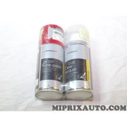 Ensemble 2 aerosols base-paint DLU 09/2024 + clear lacquer DLU 03/2025 Renault Dacia original OEM 7711144195