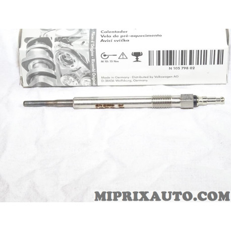 Lot de 2 bougies prechauffe Volkswagen Audi Skoda Seat original OEM&nbsp;N10579802 