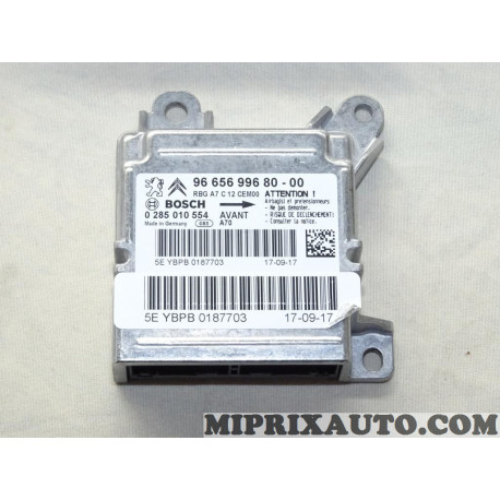 Centrale airbag Citroen Peugeot original OEM 6546J8 9665699680 0285010554 pour peugeot 207 