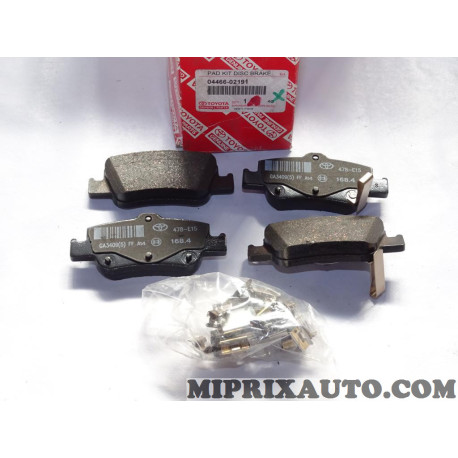 Jeu 4 plaquettes de frein Toyota Lexus original OEM 04466-02191 0446602191 