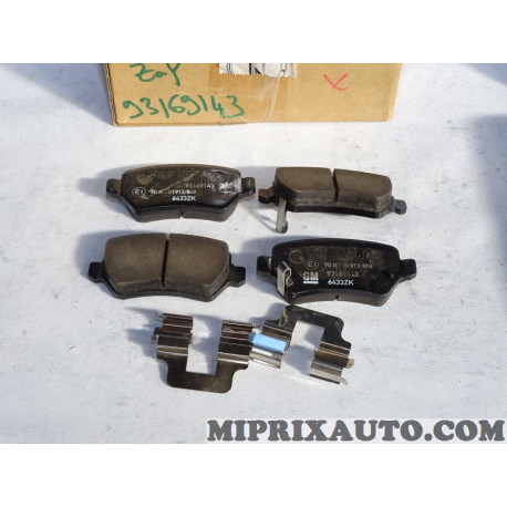 Jeu 4 plaquettes de frein Opel Chevrolet original OEM 93169143 