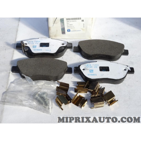 Jeu 4 plaquettes de frein Opel Chevrolet original OEM 93189816 
