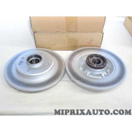 Jeu 2 disques de frein arriere avec roulement de roue ABS Citroen Peugeot original OEM 1623835180 pour citroen C3 dont aircross 
