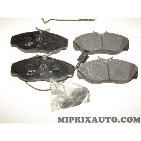 Jeux 4 plaquettes de frein avant Fiat Alfa Romeo Lancia original OEM 77362235