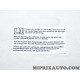 Etiquette autocollante information frein à main Renault Dacia original OEM 8200425548