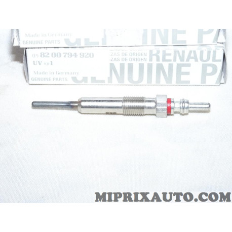 Lot 2 bougies de prechauffe Renault Dacia original OEM 8200794920 