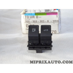 Jeu boutons commande ouverture coffre trappe carburant Volkswagen Audi Skoda Seat original OEM 3G0959903BWHS 