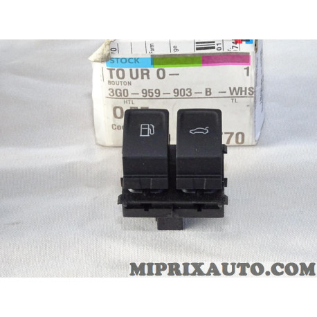 Jeu boutons commande ouverture coffre trappe carburant Volkswagen Audi Skoda Seat original OEM 3G0959903BWHS 