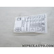 Etiquette information pneu Renault Dacia original OEM 990907581R