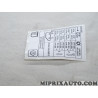 Etiquette information pneu Renault Dacia original OEM 990907581R