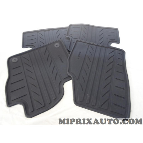 Jeu 4 tapis de sol caoutchouc avant + arriere sur mesure Volkswagen Audi Skoda Seat original OEM&nbsp;6F1061500041 