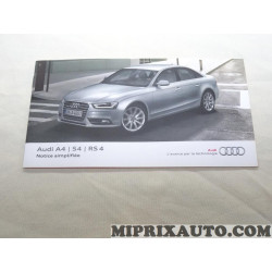 Manuel documentation notice utilisation simplifiée Volkswagen Audi Skoda Seat original OEM&nbsp;1325628K040 pour audi A4 
