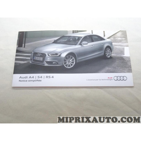 Manuel documentation notice utilisation simplifiée Volkswagen Audi Skoda Seat original OEM&nbsp;1325628K040 pour audi A4 