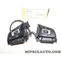 Paire commandes bouton multifonction au volant noir satin Volkswagen Audi Skoda Seat original OEM 6C0959442BICX pour volkswagen 
